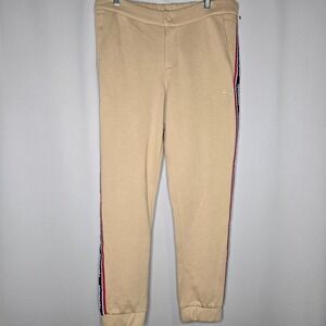Reebok Classics Mens F Snap Pants Beige Track Pants Athletic Side Stripe